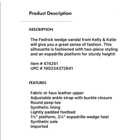 KELLY & KATIE Platform Wedges - Picture 6 of 6